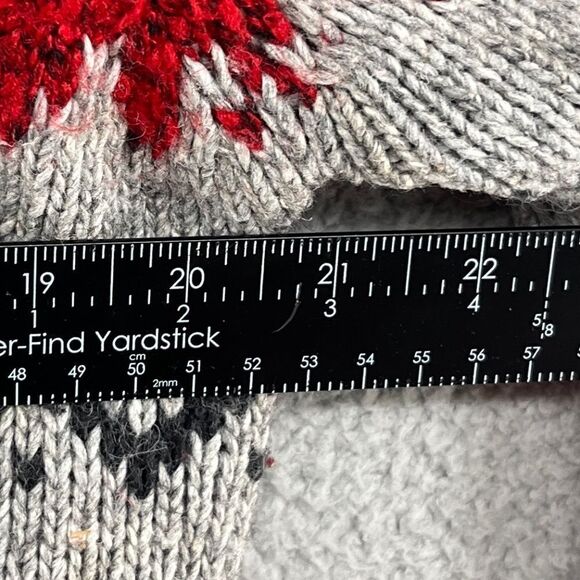 Vintage Marsh Landing Sweater Ramie Wool Knit Blend Holiday Faux Fur Collar - Picture 6 of 13